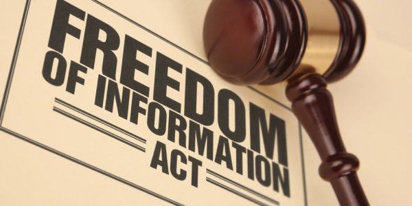 Freedom of Information Act with gavel