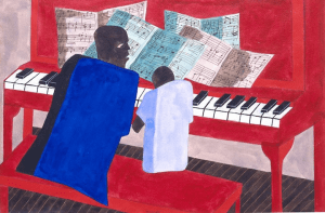 Jacob Lawrence, The Music Lesson, from his Harlem series, 1943